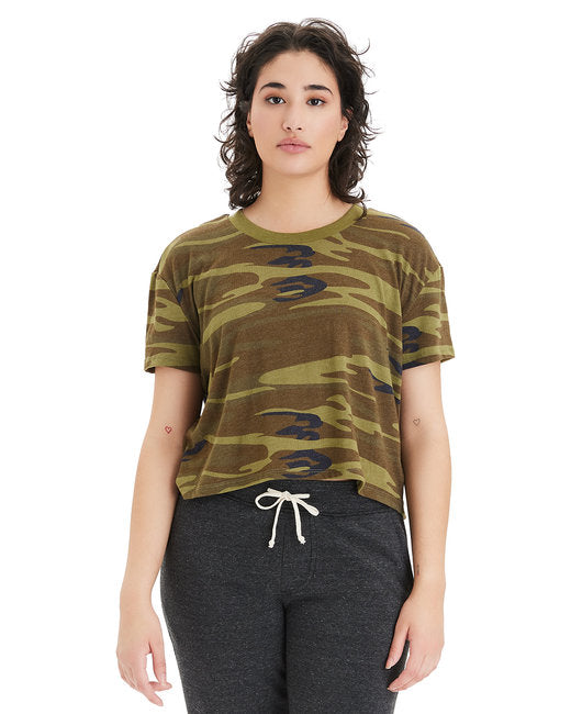 5114B Alternative Ladies' Printed Headliner Cropped T-Shirt