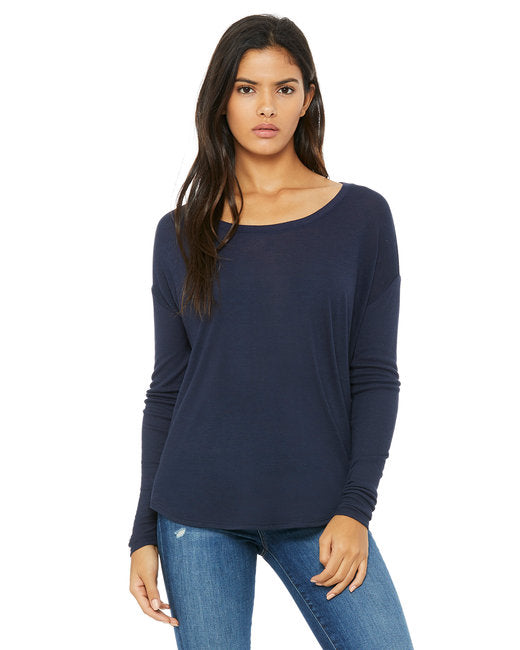 8852 Bella + Canvas Ladies' Flowy Long-Sleeve T-Shirt with 2x1 Sleeves