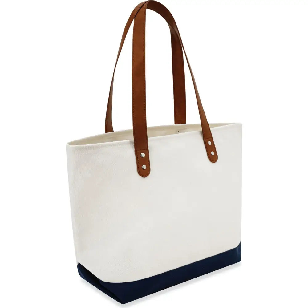 SST148 - Wholesale Leather Handle Large Tote Bag with Logo