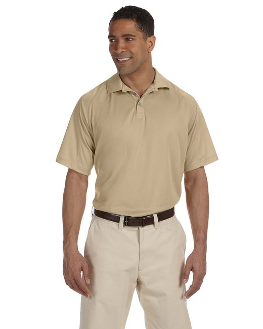 M374 Harriton Men's 3.8 oz. Polytech Mesh Insert Polo C