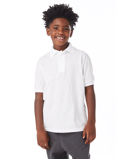 054Y Hanes Youth 50/50 EcoSmart® Jersey Knit Polo