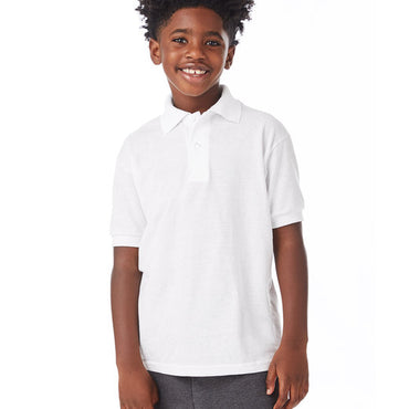 054Y Hanes Youth 50/50 EcoSmart® Jersey Knit Polo