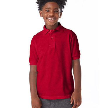 054Y Hanes Youth 50/50 EcoSmart® Jersey Knit Polo