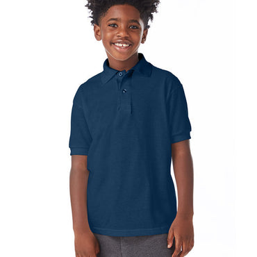 054Y Hanes Youth 50/50 EcoSmart® Jersey Knit Polo