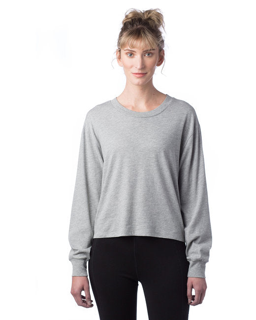 1176CV Alternative Ladies' Main Stage Long-Sleeve CVC Cropped T-Shirt