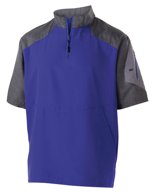 229545 Holloway Unisex Ultra-Lightweight Aero-Tec™ Raider Short-Sleeve Warm-Up Pullover