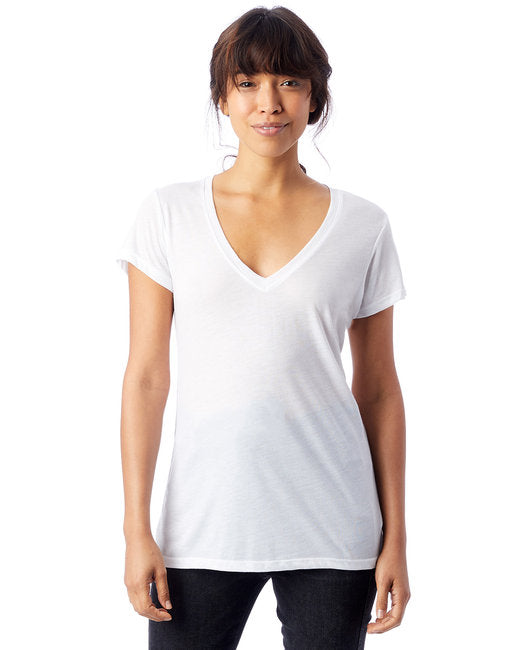 2894B2 Alternative Ladies' Slinky-Jersey V-Neck T-Shirt