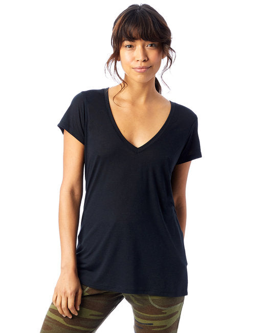 2894B2 Alternative Ladies' Slinky-Jersey V-Neck T-Shirt