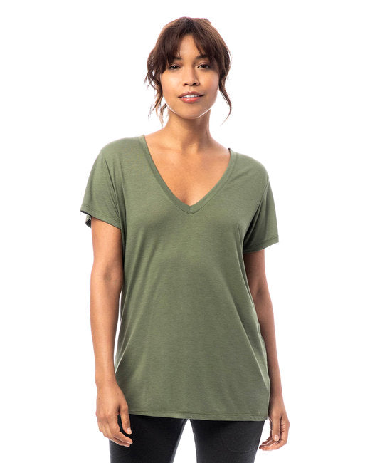 2894B2 Alternative Ladies' Slinky-Jersey V-Neck T-Shirt