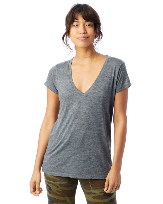 2894B2 Alternative Ladies' Slinky-Jersey V-Neck T-Shirt