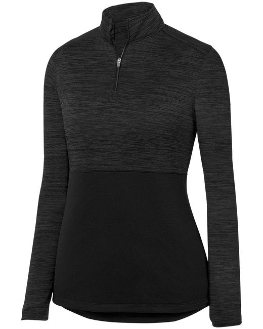 2909 Augusta Sportswear Ladies' Shadow Tonal Heather Quarter-Zip Pullover