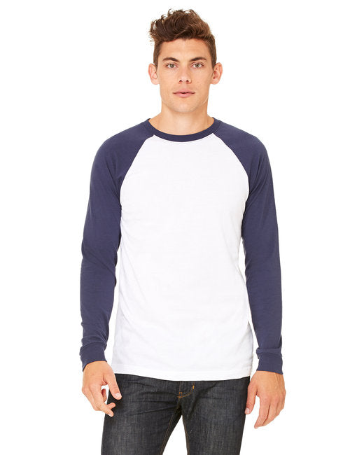 3000C Bella + Canvas Men's Jersey Long-Sleeve Baseball T-Shirt