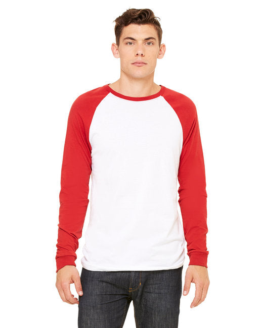 3000C Bella + Canvas Men's Jersey Long-Sleeve Baseball T-Shirt