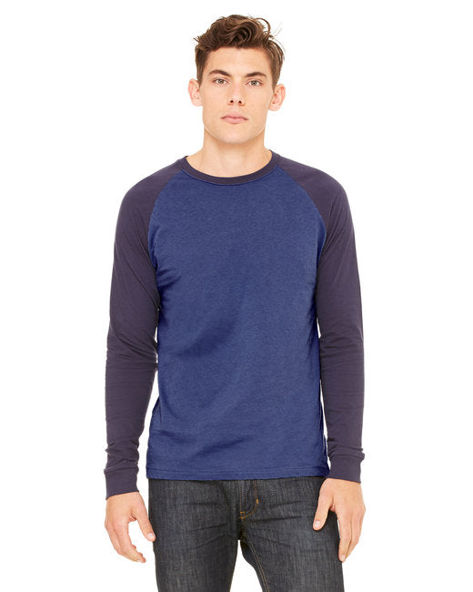 3000C Bella + Canvas Men's Jersey Long-Sleeve Baseball T-Shirt