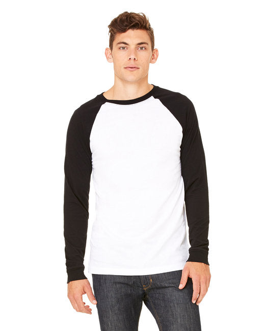 3000C Bella + Canvas Men's Jersey Long-Sleeve Baseball T-Shirt