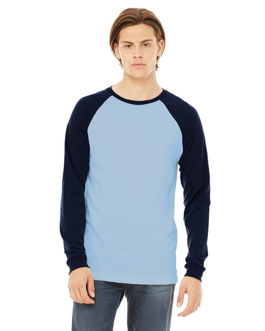 3000C Bella + Canvas Men's Jersey Long-Sleeve Baseball T-Shirt