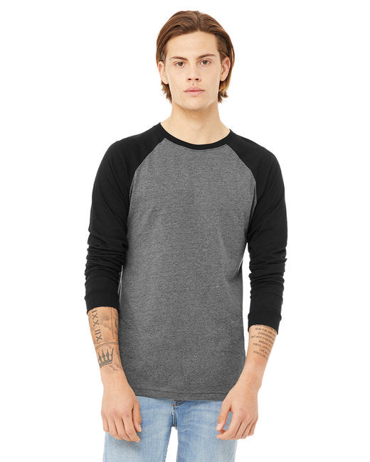 3000C Bella + Canvas Men's Jersey Long-Sleeve Baseball T-Shirt