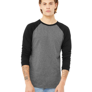 3000C Bella + Canvas Men's Jersey Long-Sleeve Baseball T-Shirt