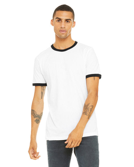 3055C Bella + Canvas Men's Jersey Short-Sleeve Ringer T-Shirt