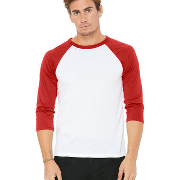 3200 Bella + Canvas Unisex 3/4-Sleeve Baseball T-Shirt