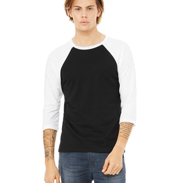 3200 Bella + Canvas Unisex 3/4-Sleeve Baseball T-Shirt