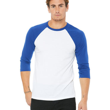 3200 Bella + Canvas Unisex 3/4-Sleeve Baseball T-Shirt