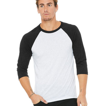 3200 Bella + Canvas Unisex 3/4-Sleeve Baseball T-Shirt