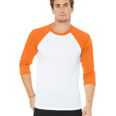 3200 Bella + Canvas Unisex 3/4-Sleeve Baseball T-Shirt