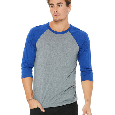 3200 Bella + Canvas Unisex 3/4-Sleeve Baseball T-Shirt