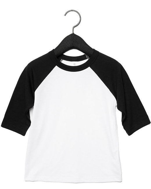 3200T Bella + Canvas Toddler 3/4-Sleeve Baseball T-Shirt