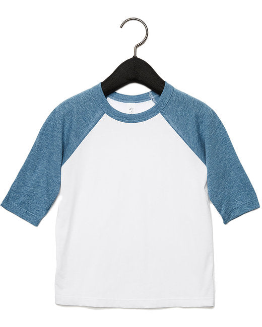 3200T Bella + Canvas Toddler 3/4-Sleeve Baseball T-Shirt