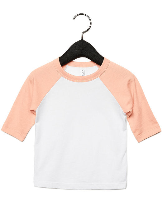 3200T Bella + Canvas Toddler 3/4-Sleeve Baseball T-Shirt