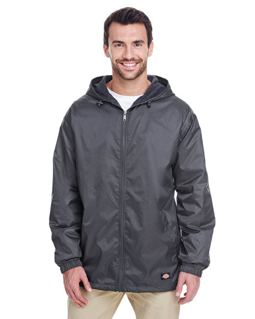 33237 Dickies Men's Fleece-Lined Hooded Nylon Jacket