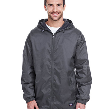 33237 Dickies Men's Fleece-Lined Hooded Nylon Jacket