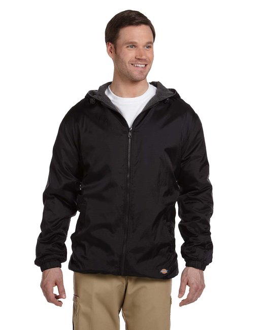 33237 Dickies Men's Fleece-Lined Hooded Nylon Jacket