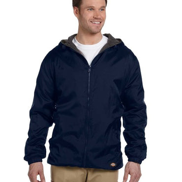 33237 Dickies Men's Fleece-Lined Hooded Nylon Jacket