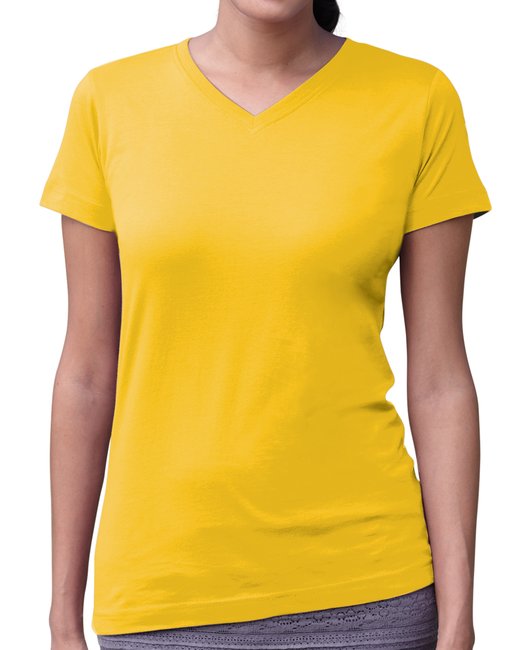 3507 LAT Ladies' V-Neck Fine Jersey T-Shirt