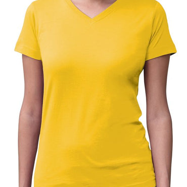 3507 LAT Ladies' V-Neck Fine Jersey T-Shirt