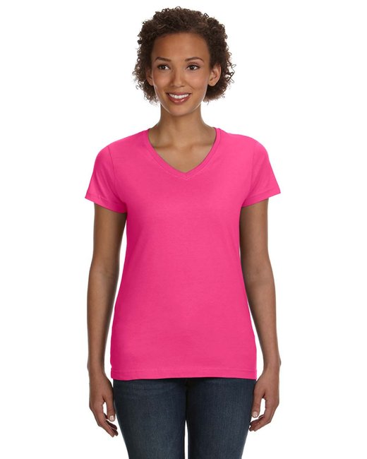 3507 LAT Ladies' V-Neck Fine Jersey T-Shirt