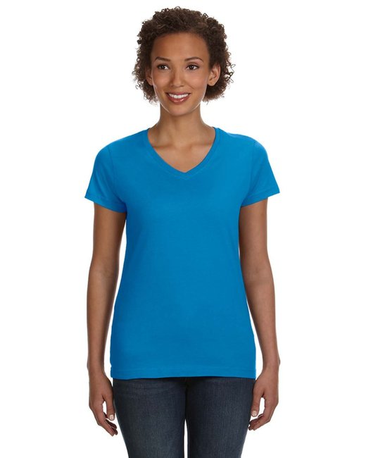 3507 LAT Ladies' V-Neck Fine Jersey T-Shirt