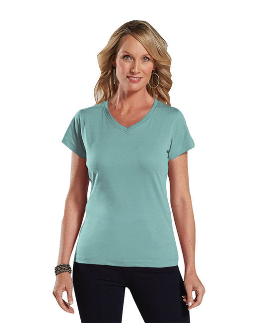 3507 LAT Ladies' V-Neck Fine Jersey T-Shirt