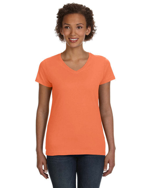 3507 LAT Ladies' V-Neck Fine Jersey T-Shirt