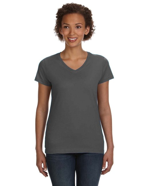 3507 LAT Ladies' V-Neck Fine Jersey T-Shirt