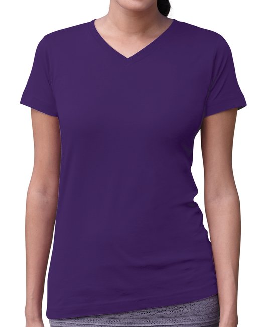 3507 LAT Ladies' V-Neck Fine Jersey T-Shirt