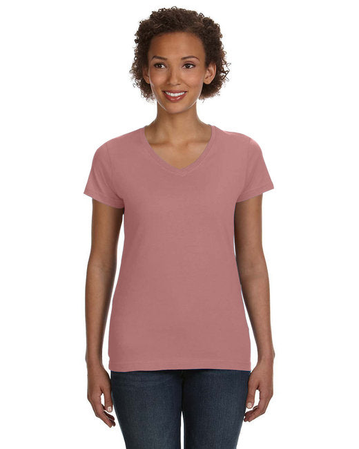 3507 LAT Ladies' V-Neck Fine Jersey T-Shirt