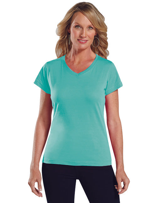 3507 LAT Ladies' V-Neck Fine Jersey T-Shirt