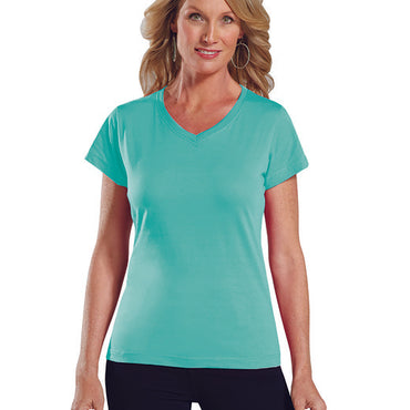 3507 LAT Ladies' V-Neck Fine Jersey T-Shirt