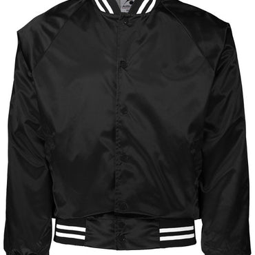 3610 Augusta Sportswear Unisex Striped Trim Satin Baseball Jacket