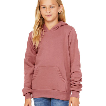 3719Y Bella + Canvas Youth Sponge Fleece Pullover Hooded Sweatshirt