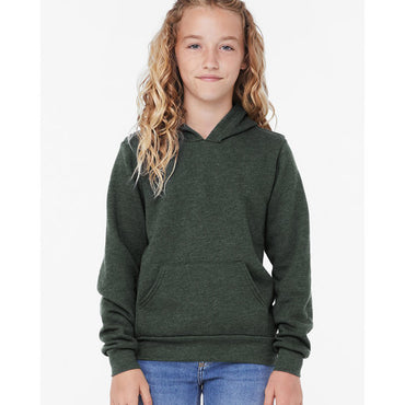 3719Y Bella + Canvas Youth Sponge Fleece Pullover Hooded Sweatshirt